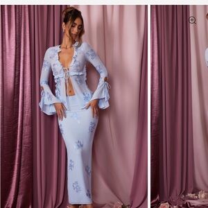 Oh Polly Cezanne maxi skirt and top set